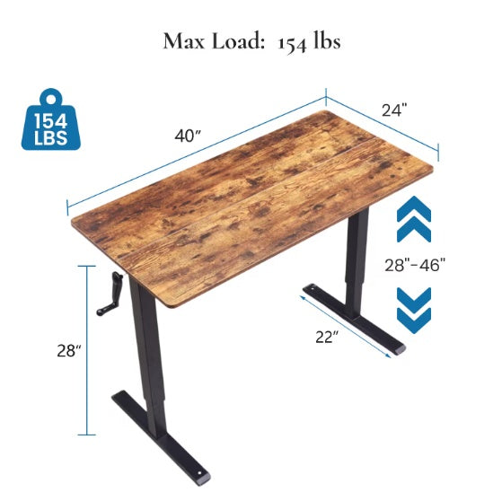 Hand-cranked Adjustable Desk by Anti Spier