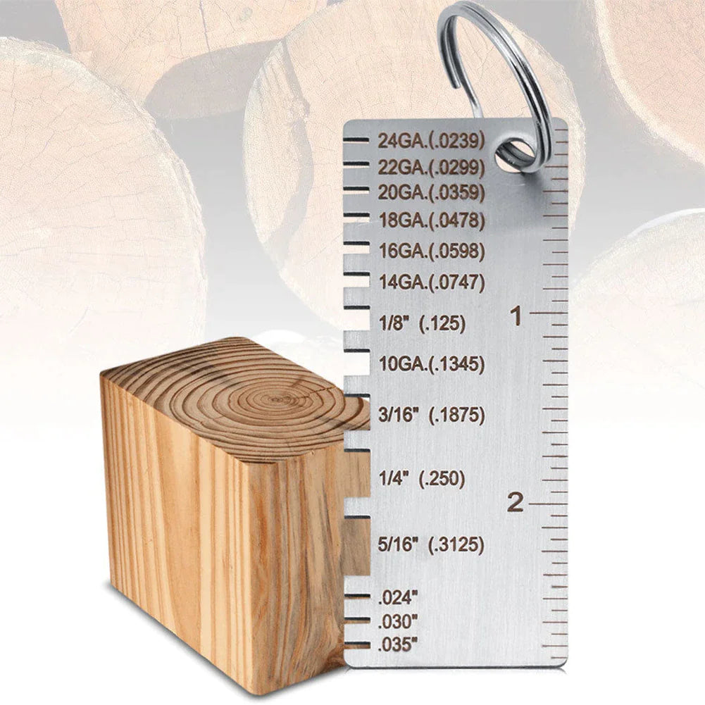 2PCS Thickness Gage Sheet Metal Gauge Measuring Tool Wire Gauge Stainless Steel by Anti Spier