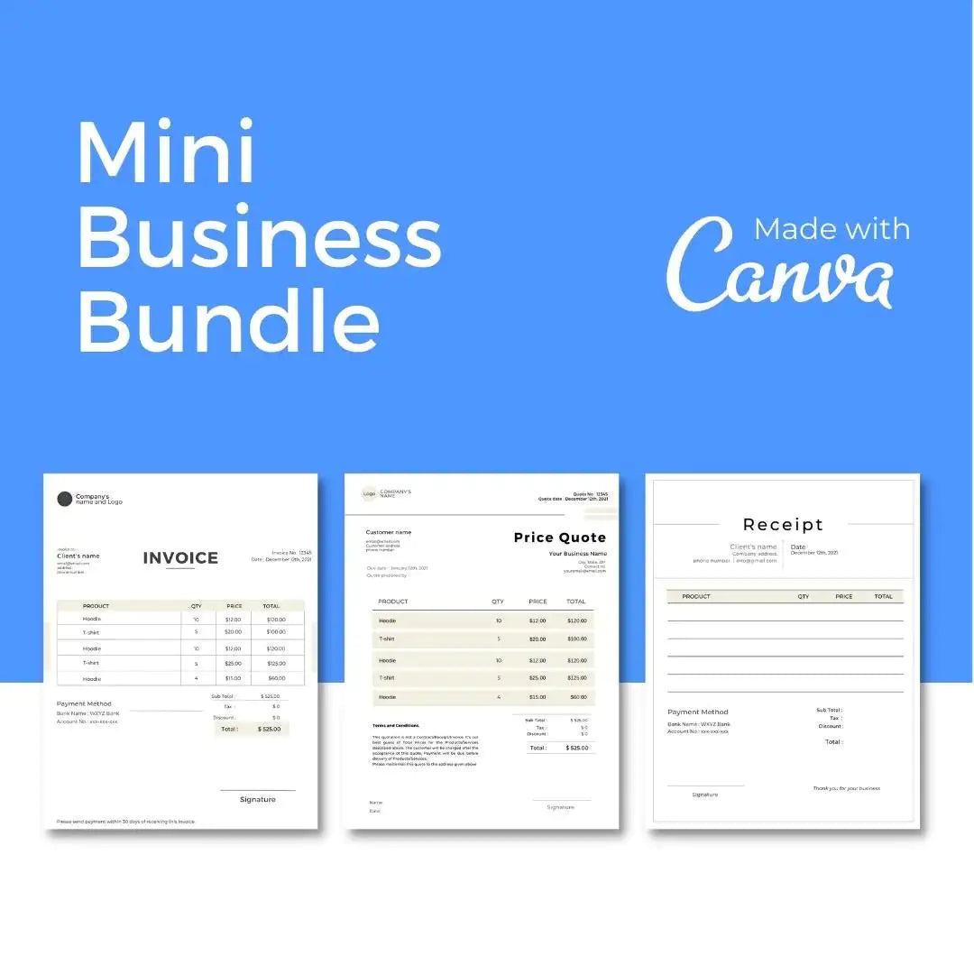 Downloadable 5 Page Business Template Bundle Style #2 by Anti Spier
