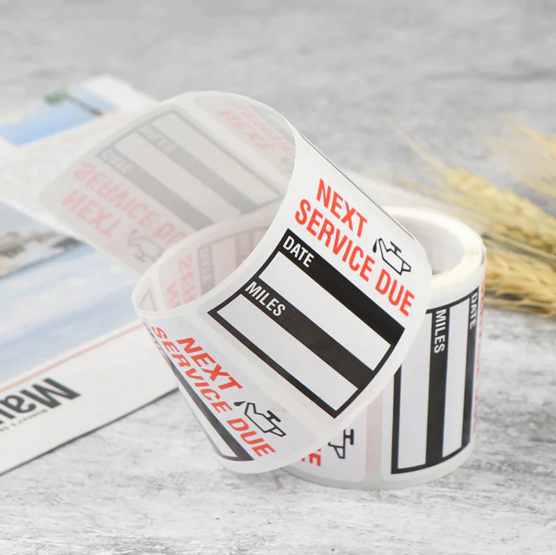 300 Oil Change Service Reminder Stickers Clear Window Lite Sticker Pack 2"x2" US by Anti Spier