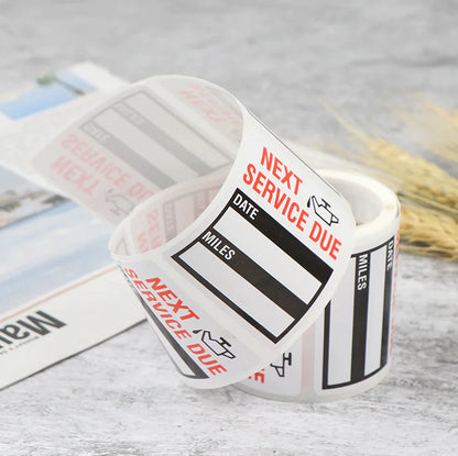 300 Oil Change Service Reminder Stickers Clear Window Lite Sticker Pack 2"x2" US by Anti Spier