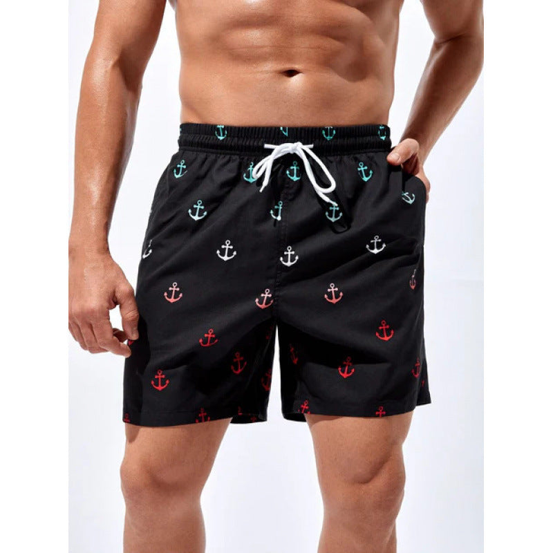 Beach pants men's large size quick dry loose thin men's shorts sports casual flower pants by Hypersku