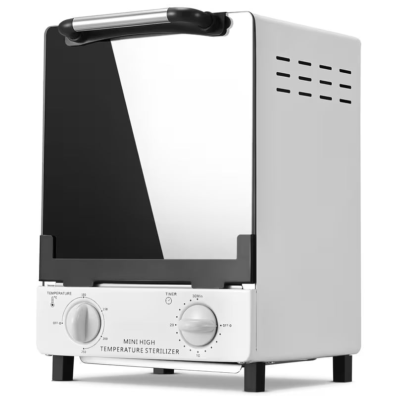 High Temperature Sterilizer, Large Capacity Dry Heat Stainless Steel Sterilizer with Temp And Timer Control, Max Timing 60min, Max Temperature 250 Celsius Or 482 Fahrenheit, with Stainless Trays, 110V Power by Anti Spier