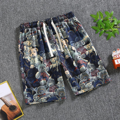 Quarter pants Men's summer beach pants Men's casual running shorts Men's 5 straight leg pants trend by Hypersku