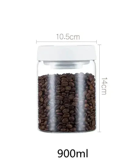 Vacuum Sealed Glass Storage Jar Set by Anti Spier