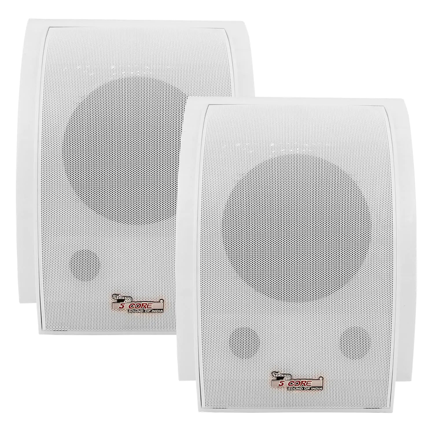 5Core Outdoor Speakers Stereo In Wall 100W Peak Passive Home Audio System by Anti Spier