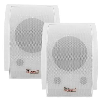 5Core Outdoor Speakers Stereo In Wall 100W Peak Passive Home Audio System by Anti Spier