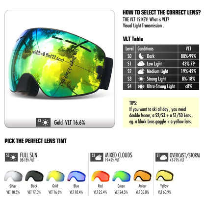 Anti-Fog Ski Goggles by Anti Spier