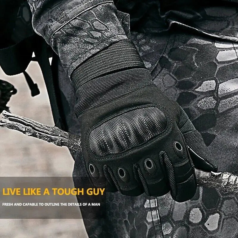 Tactical Motorcycle Motocross Full Finger Gloves Motorbike Riding Racing Mittens by Anti Spier