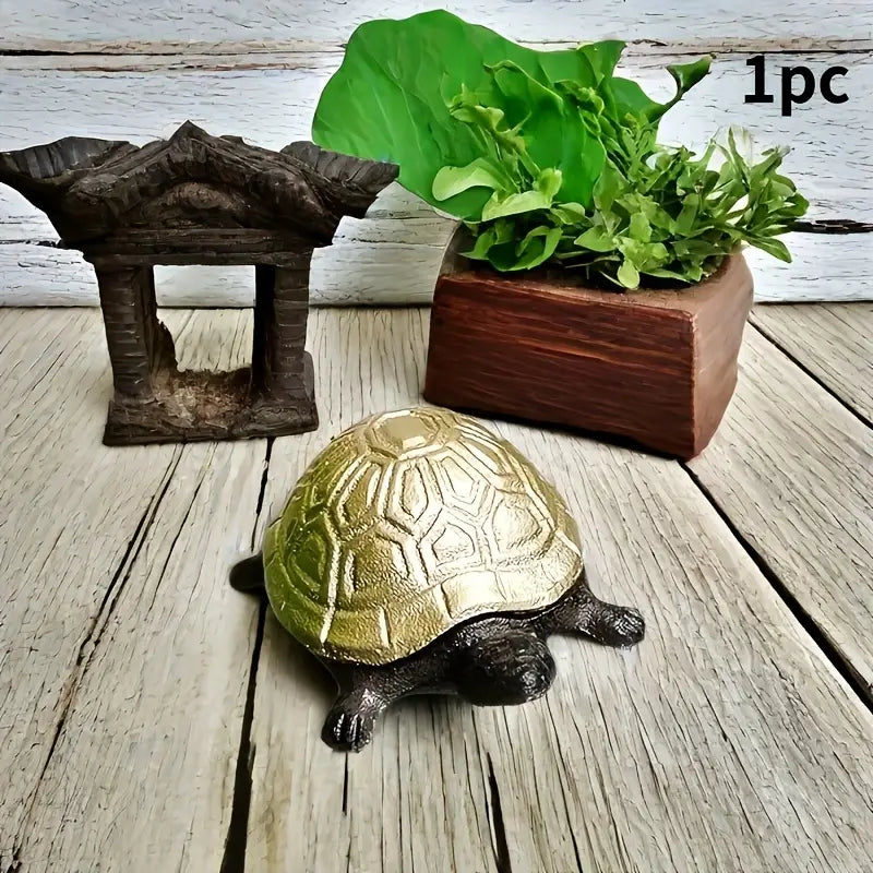 Heavy-Duty Cast Iron Turtle Key Box with Flip-Top Lid - Hidden Key Hider for Door, Garden, Patio - Spare Key Storage - Indoor/Outdoor - Home, Office, Cabin - Outdoor Concealment, Durable, Unique Organizer by Anti Spier
