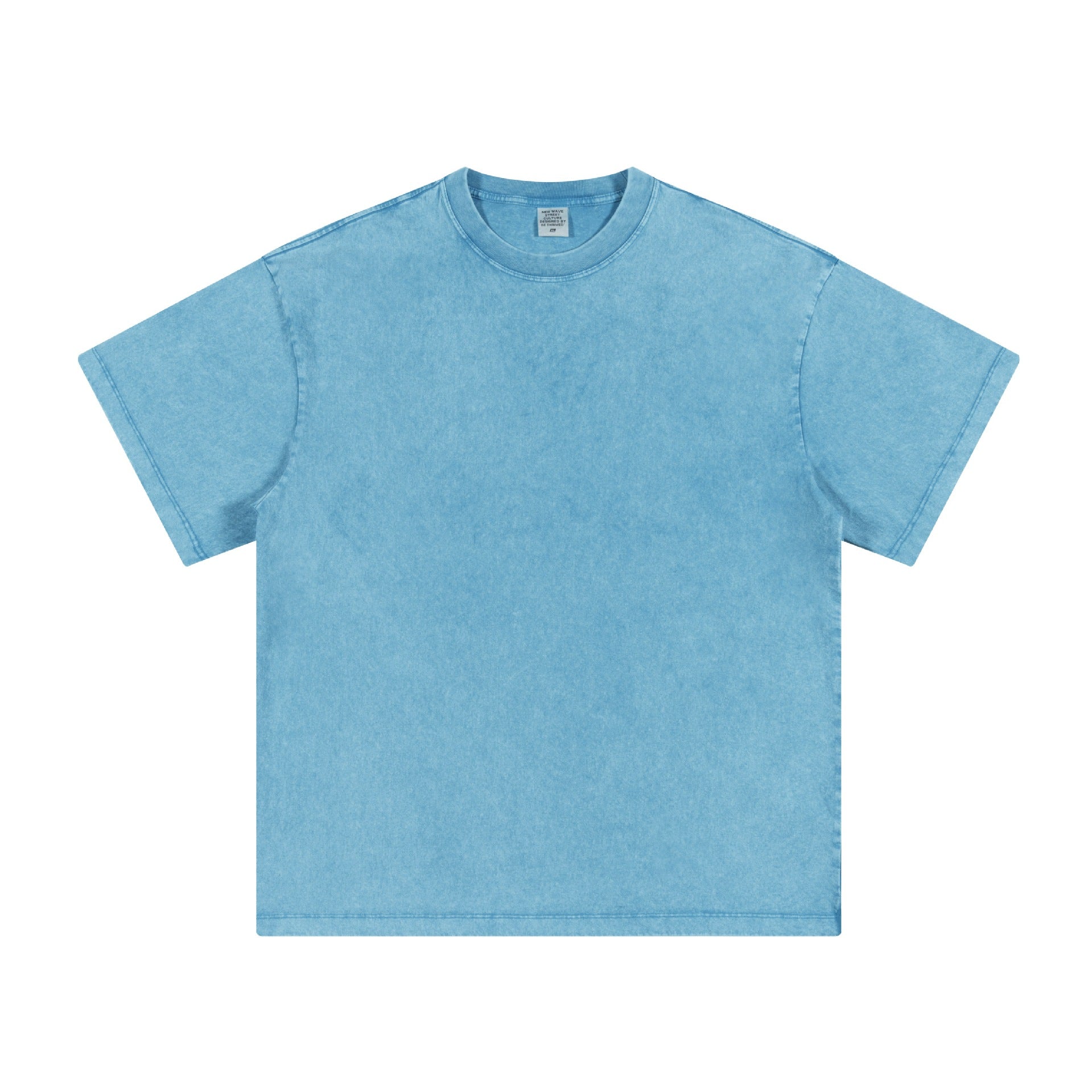 Men's summer American youth fashion brand heavy all neckline cotton short sleeve loose trend T-shirt men by Hypersku