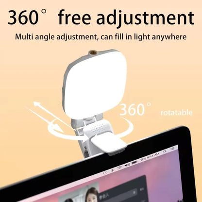 LED Clip-on Phone Light with Adjustable Stand by Anti Spier