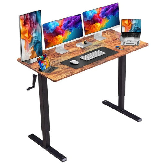 Hand-cranked Adjustable Desk by Anti Spier