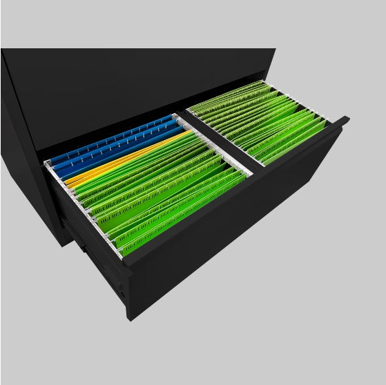 Horizontal Metal Lockable Filing Cabinet 4 Drawers by Anti Spier