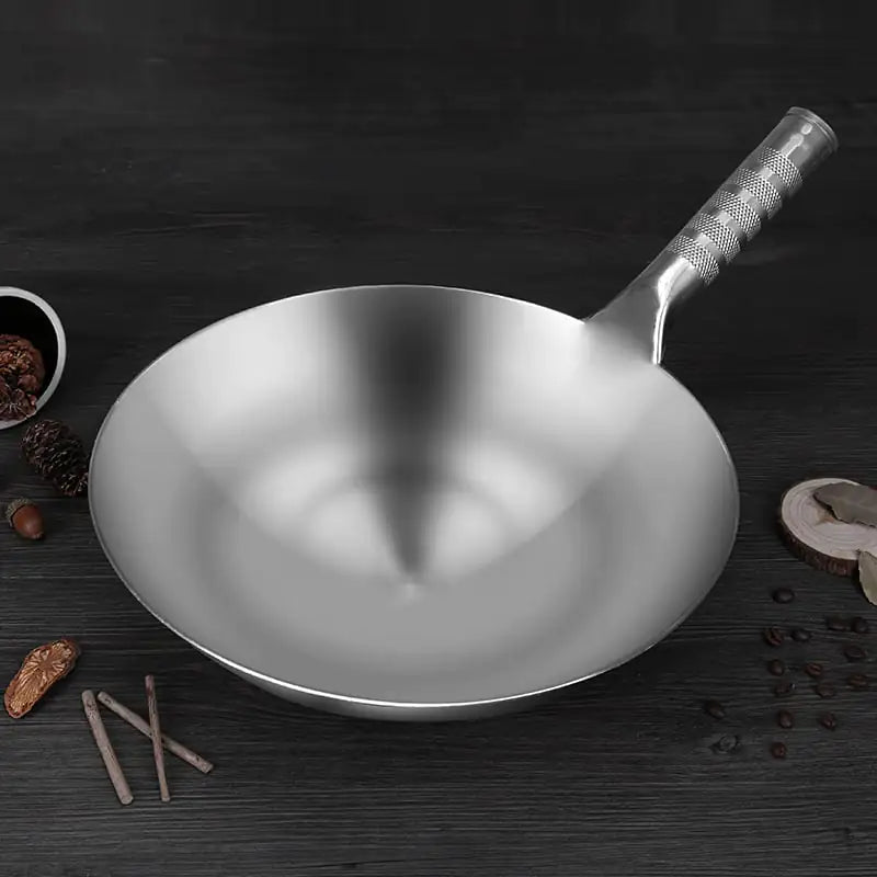 Induction Cooker Round Bottom Stainless Steel Wok by Anti Spier