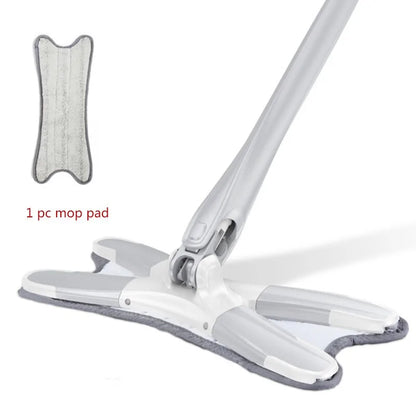 X-Type Floor Mop With 3 Pieces Reusable Microfiber by Anti Spier