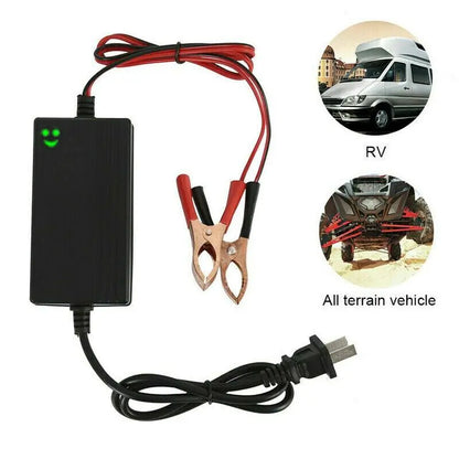Portable 12V Auto Car Battery Charger Truck Trickle Maintainer Boat Motorcycle by Anti Spier