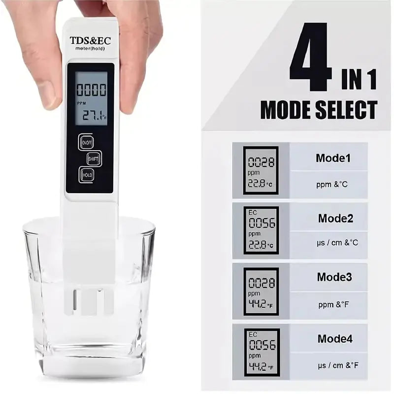 Digital Water Tester - 4 Modes for Accurate Testing by Anti Spier