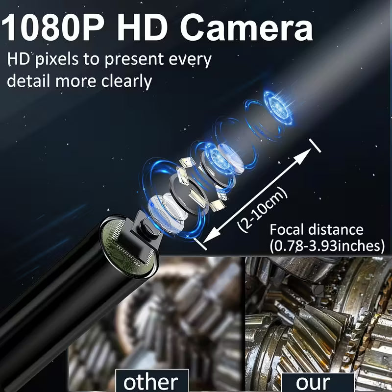 1pc 1080P HD Borescope Camera with Light, 4.3" IPS Screen, Sewer Inspection Tool,Semi-Rigid Cord, Rechargeable Lithium Battery, Ideal for Drain Pipe Inspection, Sewer Maintenance | High Definition Camera | Durable Plastic Body, Sewer Inspection Camera by Anti Spier