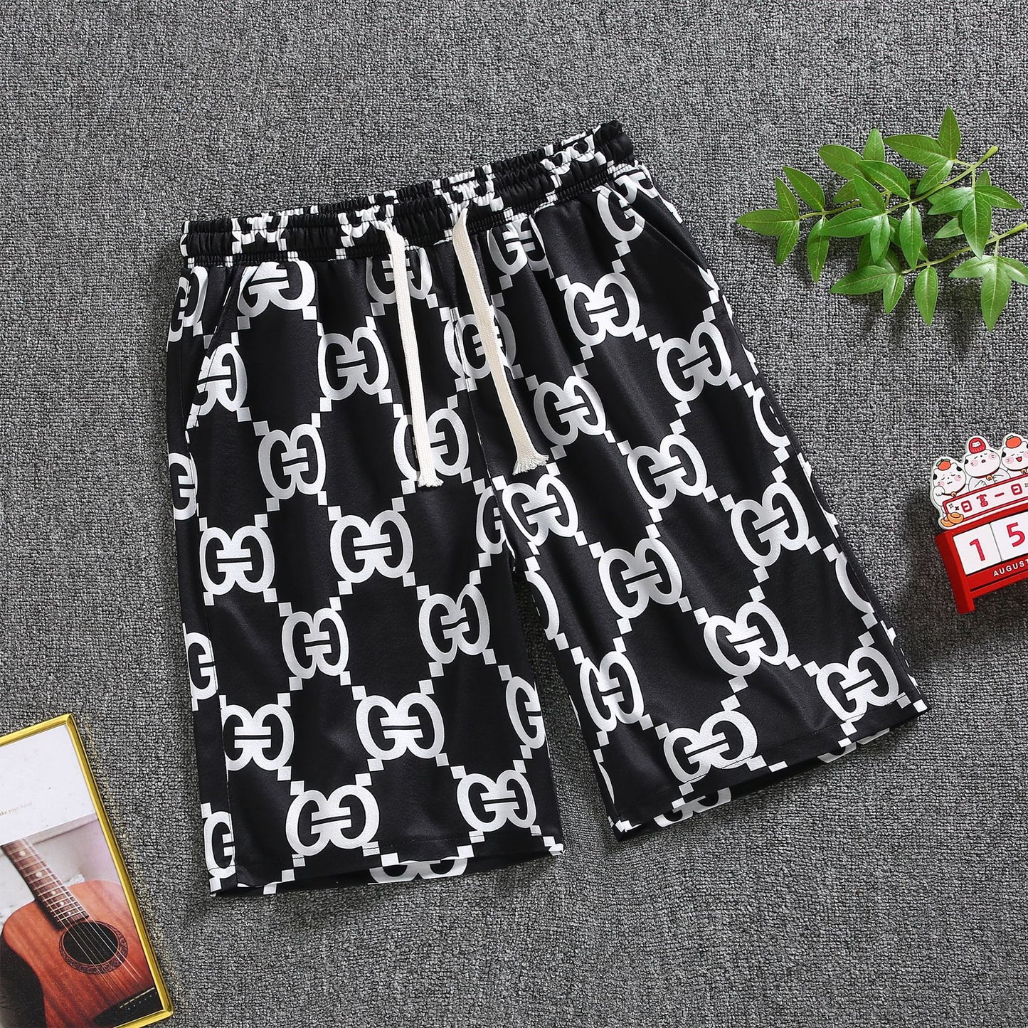 Quarter pants Men's summer beach pants Men's casual running shorts Men's 5 straight leg pants trend by Hypersku
