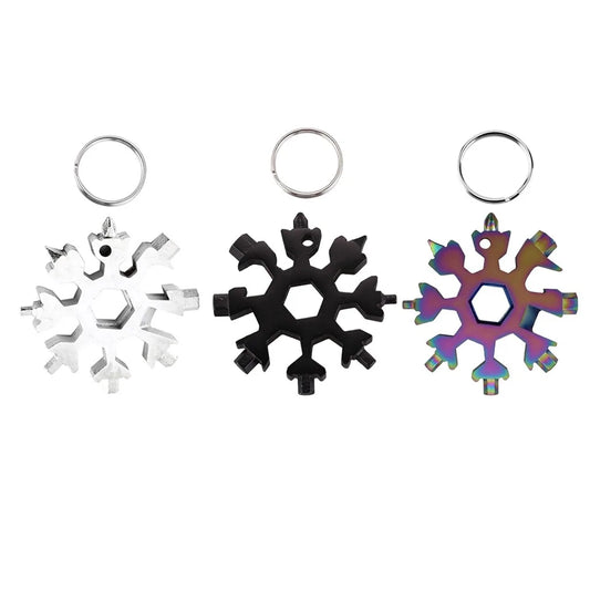 18-in-1 Snowflake Multi-Tool: Outdoor Camping Wrench, Bottle Opener, Screwdriver by Anti Spier