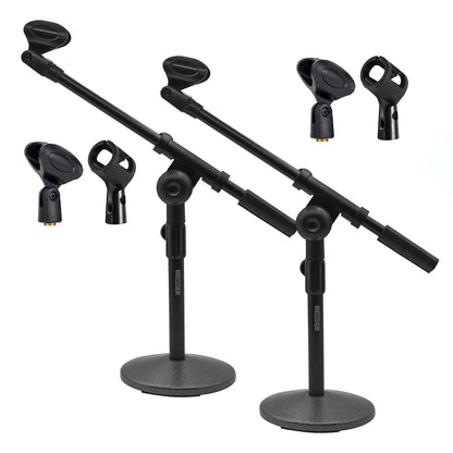 5Core Round Base Desktop Mic Stand Universal Desk Microphone Holder Table Top Stands BLACK by Anti Spier