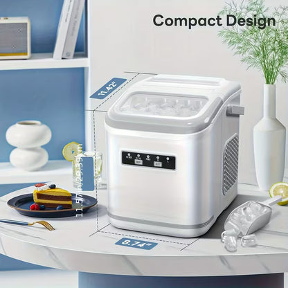 Nugget Countertop Ice Maker, Soft Chew Pellet Ice or Bullet Ice, 44 lbs/24 hrs or 26 lbs/24 hrs, One Touch Operation, Self-Cleaning, For Home, Kitchen, Office, Stainless Steel, Space saving Design, Easy To Clean, High quality Build, Chewable Ice by Anti Spier