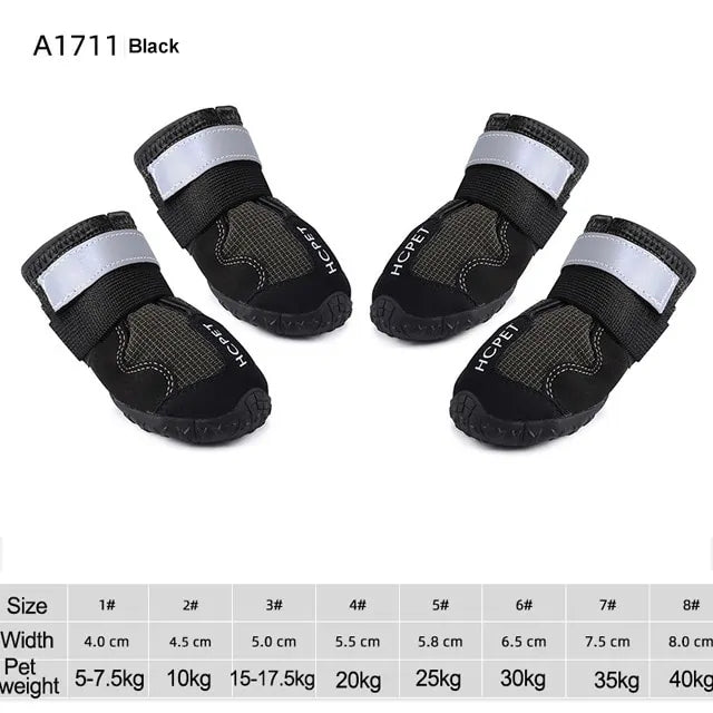 Waterproof Reflective Dog Boots by Anti Spier