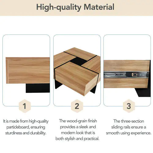 Unique Design Coffee Table With 4 Hidden Storage Compartments by Anti Spier