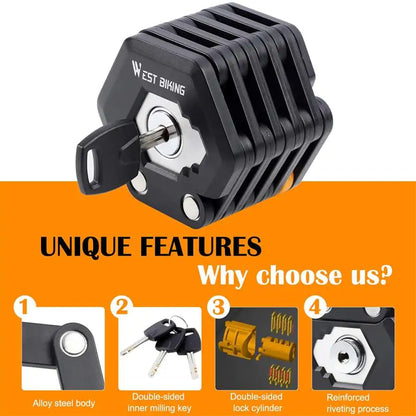 Foldable Bike Lock by Anti Spier