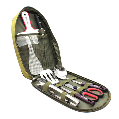 Outdoor Camping Cookware Set with BBQ Tools by Anti Spier