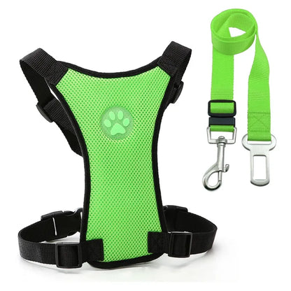 Dog supplies Breathable mesh chest straps Pet car safety chest back by Anti Spier
