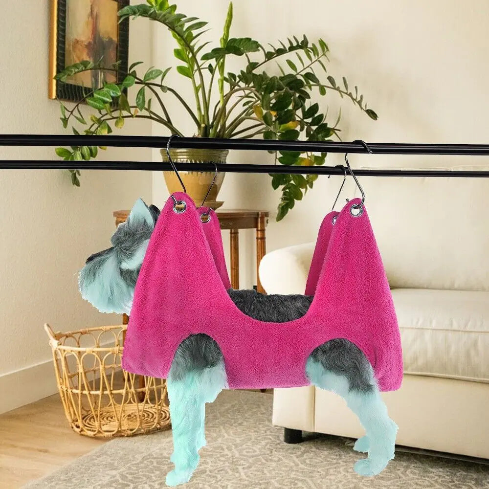 Portable Pet Dog Cat Grooming Hanging Hammock Harness Breathable Groom Helper US by Anti Spier