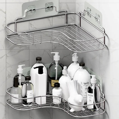 Shower Caddy Shelf Bathroom Corner Bath Storage Holder Organizer Triangular Rack by Anti Spier