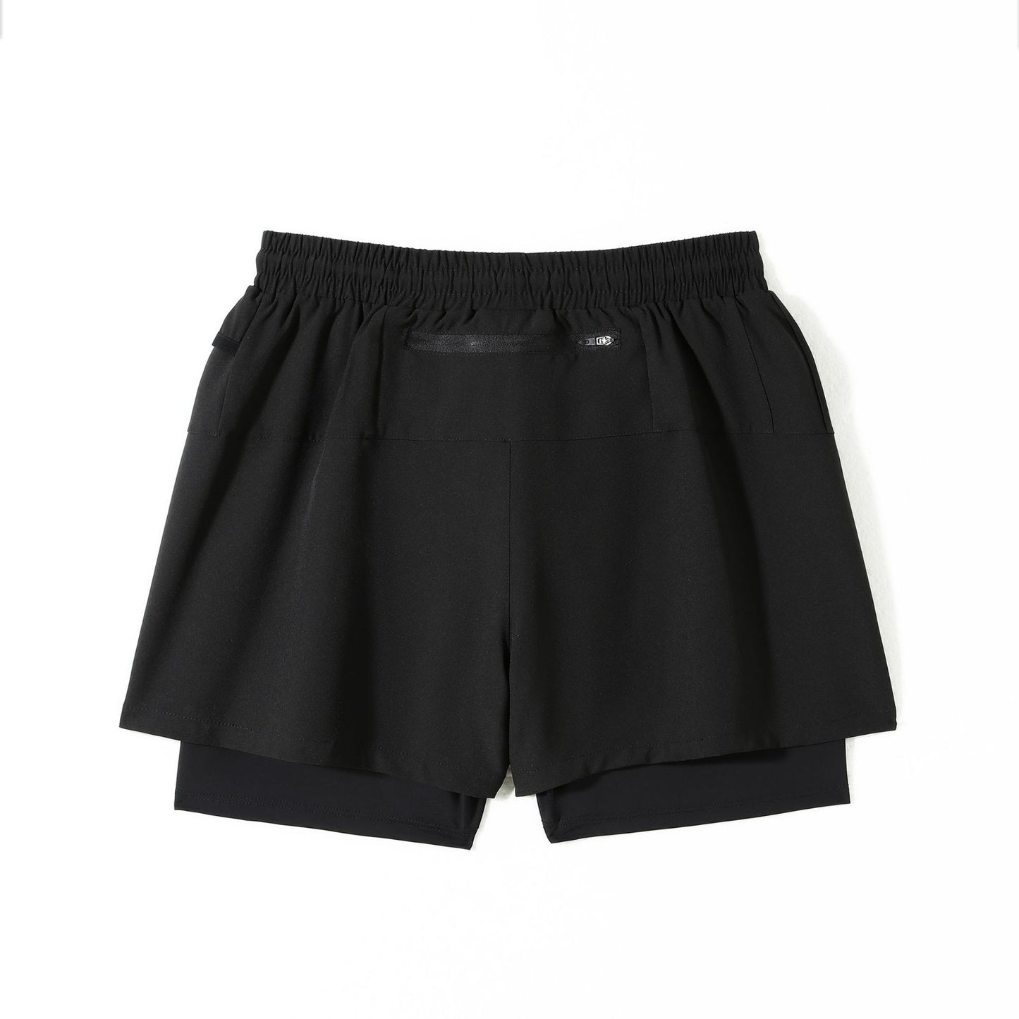 Double-layer sports shorts Men's summer outdoor sports running five-quarter pants Breathable quick-drying pants Fitness wear men's shorts by Hypersku