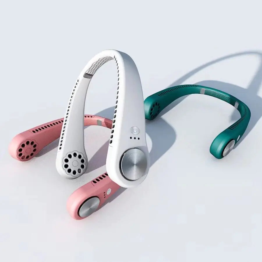 USB Portable Hanging Neck Fan Cooling Air Cooler Little Electric Air Conditioner by Anti Spier