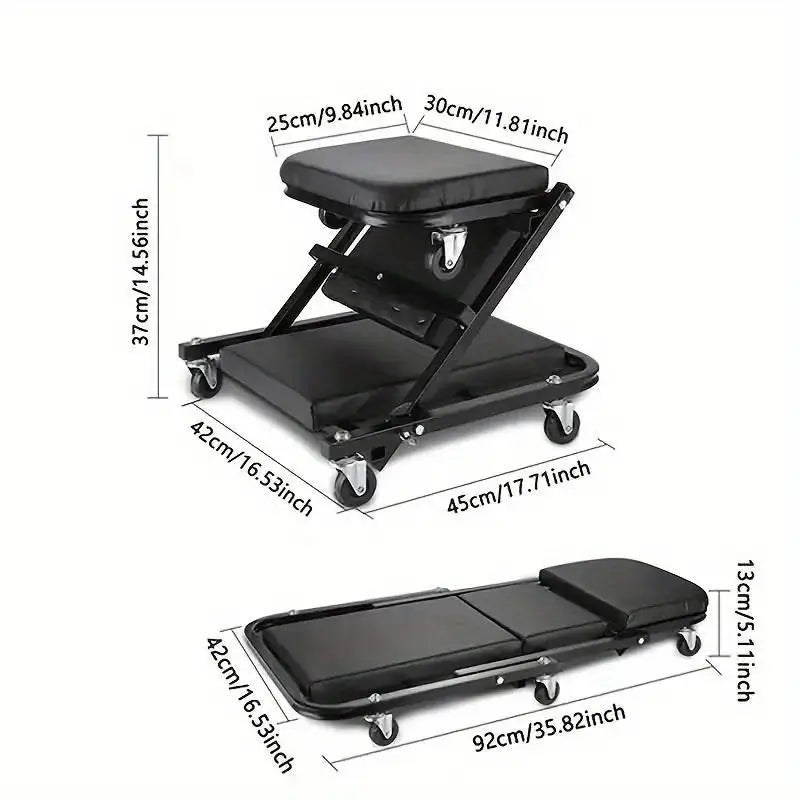 36-Inch Outdoor Z-Shaped Crawling Chair, an Adjustable Load Board Folding Vehicle Crawling Kit, And a Mechanical Crawler with 6 Wheels Measuring 2.5 Inches by Anti Spier