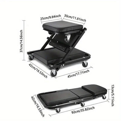 36-Inch Outdoor Z-Shaped Crawling Chair, an Adjustable Load Board Folding Vehicle Crawling Kit, And a Mechanical Crawler with 6 Wheels Measuring 2.5 Inches by Anti Spier