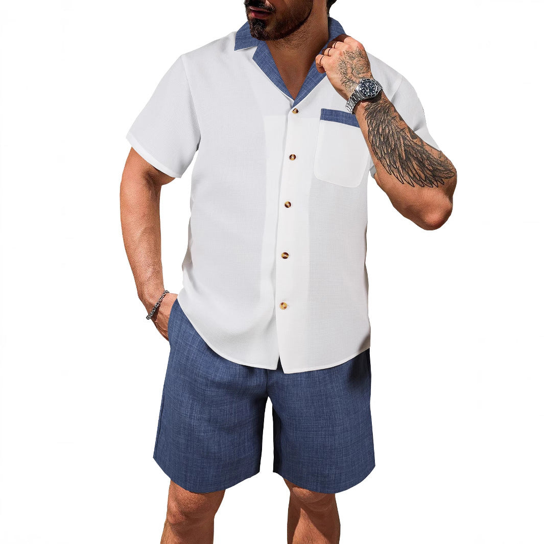 Men's short-sleeved shirt, Hawaiian print casual shirt, men's beach shirt by Hypersku