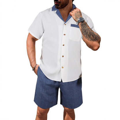 Men's short-sleeved shirt, Hawaiian print casual shirt, men's beach shirt by Hypersku