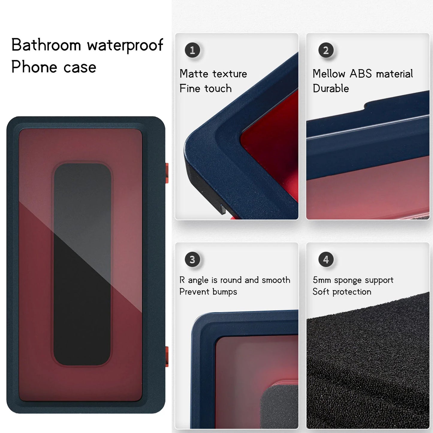 Phone Case Bath Wall Mounted Holder by Anti Spier