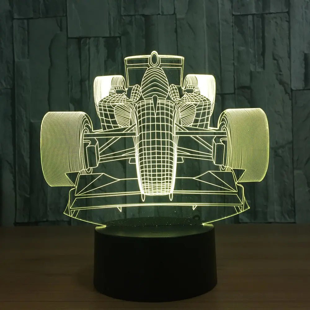 3D Racing LED Touch Control Night Light Decor Lamp by Anti Spier