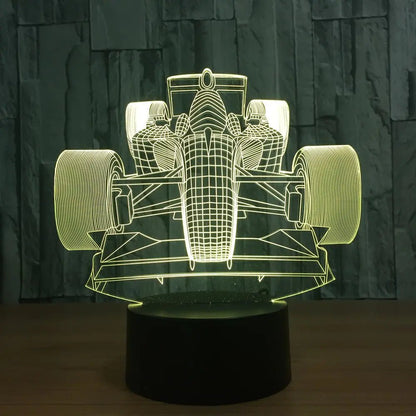3D Racing LED Touch Control Night Light Decor Lamp by Anti Spier