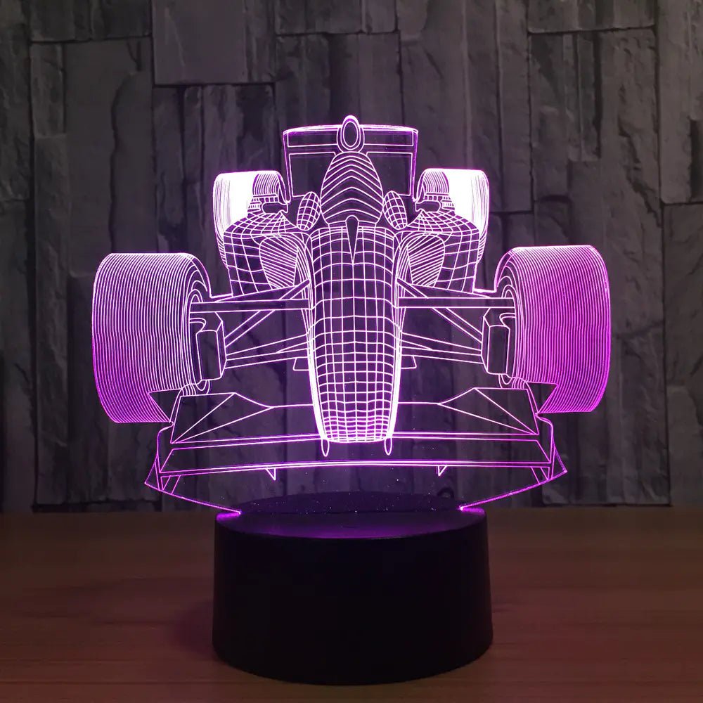 3D Racing LED Touch Control Night Light Decor Lamp by Anti Spier