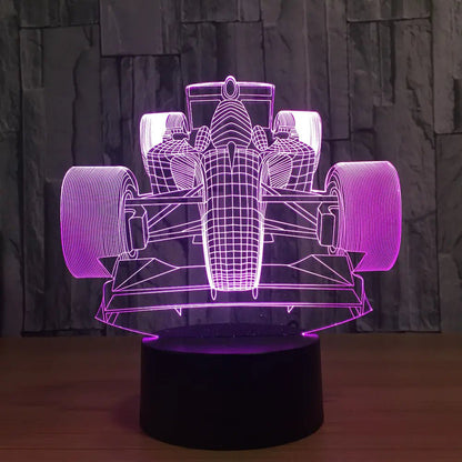 3D Racing LED Touch Control Night Light Decor Lamp by Anti Spier