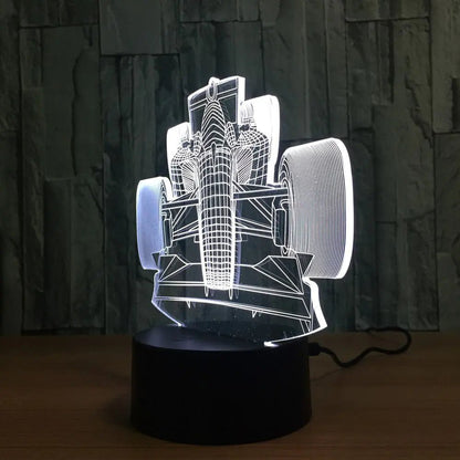 3D Racing LED Touch Control Night Light Decor Lamp by Anti Spier