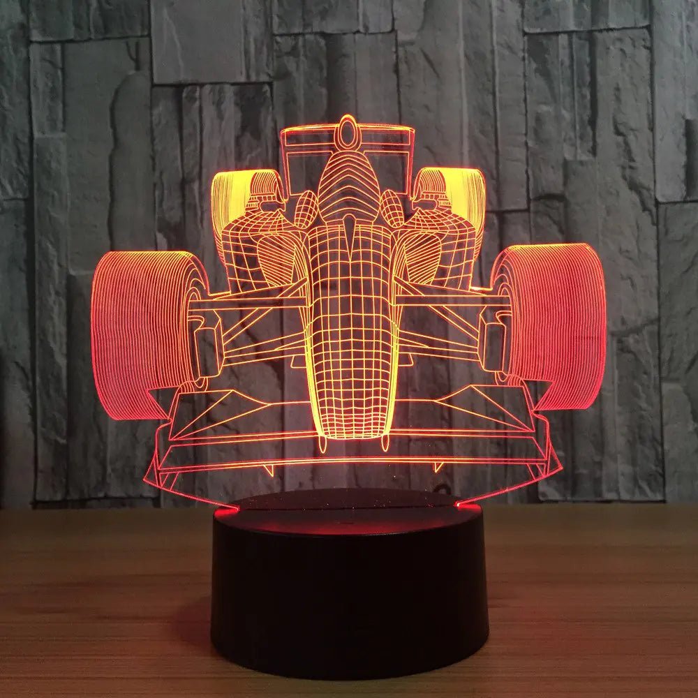 3D Racing LED Touch Control Night Light Decor Lamp by Anti Spier