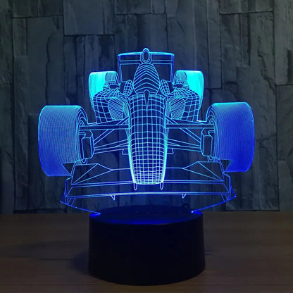 3D Racing LED Touch Control Night Light Decor Lamp by Anti Spier