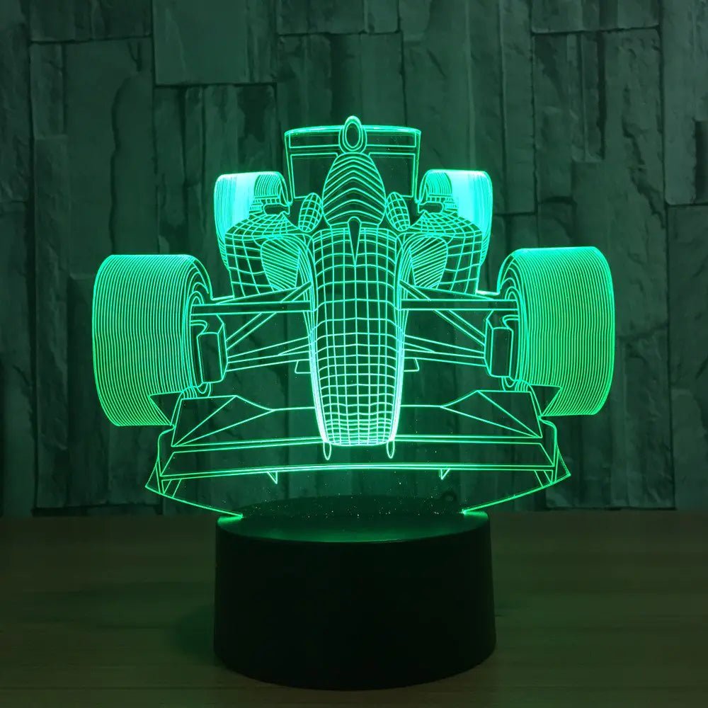 3D Racing LED Touch Control Night Light Decor Lamp by Anti Spier