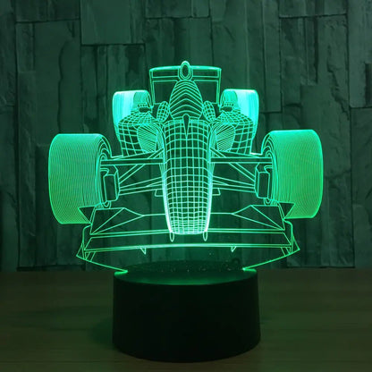 3D Racing LED Touch Control Night Light Decor Lamp by Anti Spier